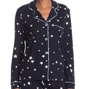Cozy Zoe by Pj Salvage Women's Stars Printed Pajama Top in Navy Small $30